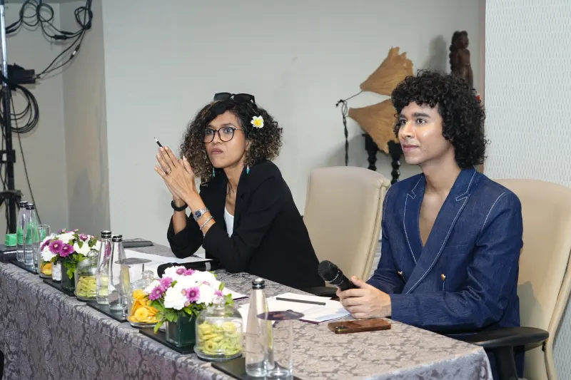 Judges Runa Laha and Udit Panday at Omica South Zone auditions 2025 in Bengaluru.
